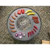 COOK KING - Plaque de cuisson avec grille pour braséro en acier-avec 4 anses-102cm--