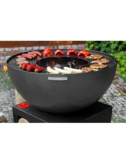 COOK KING - Plaque de cuisson avec grille pour braséro en acier-avec 4 anses-102cm--
