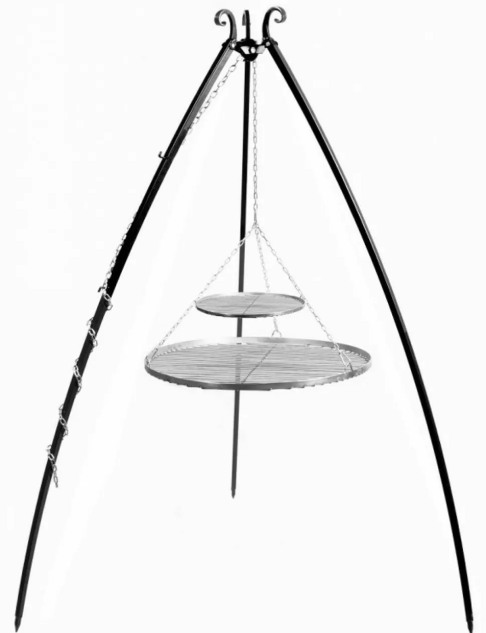 COOK KING - Trépied doua avec double grille en acier inoxydable--40x80 cm-