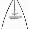 COOK KING - Trépied doua avec double grille en acier inoxydable--40x70 cm-