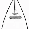 COOK KING - Trépied doua avec double grille en acier--40x80 cm-