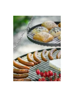 COOK KING - Trépied doua avec double grille en acier--40x70 cm-