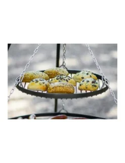 COOK KING - Trépied viking avec double grille en acier inoxydable--40x70 cm-