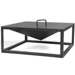 COOKKING - Braséro de jardin square en acier de 70x70 cm avec finition de haute qualité