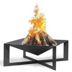 COOKKING - Braséro de jardin cuba 70 x 70 cm en acier de haute qualité