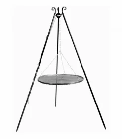 COOKKING - Grille de barbecue suspendue sur trépied, 200cm de hauteur, pliable, cookking, 22007