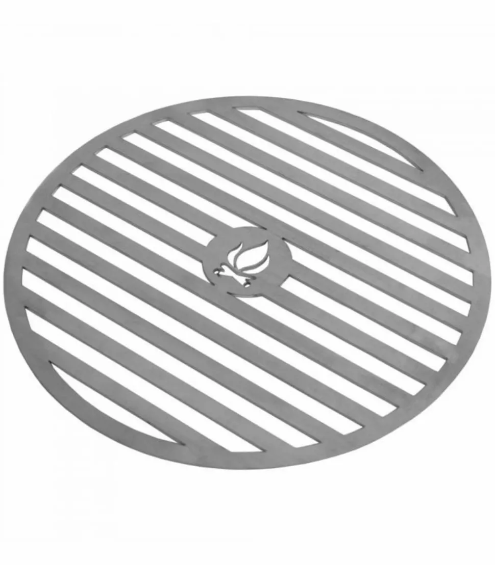 COOKKING - Plaque de cuisson en acier inox pour braséro de 82 cm à 102cm avec une grille 4