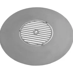 COOKKING - Plaque de cuisson en acier inox pour braséro de 82 cm à 102cm avec une grille 4