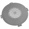 COOKKING - Plaque en acier inoxydable pour foyer, grille 46cm, poignées inclues, cookking, 222413