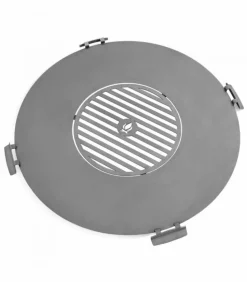 COOKKING - Plaque en acier inoxydable pour foyer, grille 46cm, poignées inclues, cookking, 222413