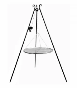COOKKING - Potence à grillade en acier, 180cm de hauteur, moulinet inclus, cookking, 111357