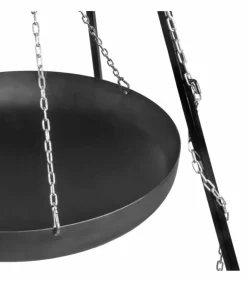 COOKKING - Wok suspendu sur trépied, acier naturel, manivelle inclue, cookking, 111021