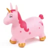 D - Jeu de plein air : Ballon sauteur Licorne rose L. 22xl.49xH.59cm