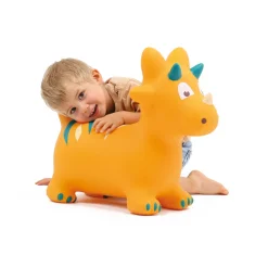 D - Jeu de plein air : Ballon sauteur Dinosaure jaune L. 22xl.49xH.59cm