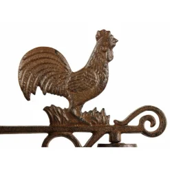DÉCORATION D'AUTREFOIS - Cloche coq fonte fonte marron - décoration d'autrefois