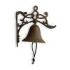 DÉCORATION D'AUTREFOIS - Cloche fonte fonte marron - décoration d'autrefois