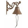 DÉCORATION D'AUTREFOIS - Cloche fonte fonte marron - décoration d'autrefois