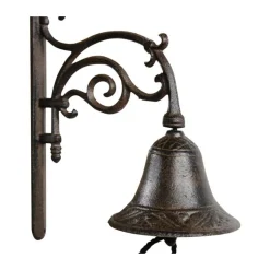 DÉCORATION D'AUTREFOIS - Cloche fonte fonte marron - décoration d'autrefois