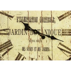 DÉCORATION D'AUTREFOIS - Grande horloge ancienne murale jardin botanique fer blanc - décoration d'autrefois