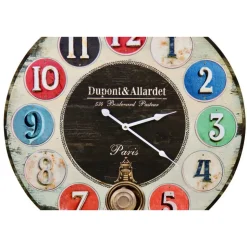 DÉCORATION D'AUTREFOIS - Horloge ancienne balancier dupont & allardet bois multicolore - décoration d'autrefois