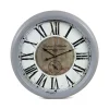 DÉCORATION D'AUTREFOIS - Horloge ancienne murale dupont & allardet métal gris - décoration d'autrefois