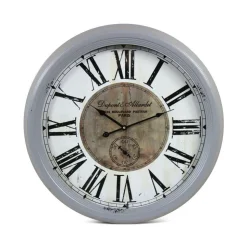 DÉCORATION D'AUTREFOIS - Horloge ancienne murale dupont & allardet métal gris - décoration d'autrefois