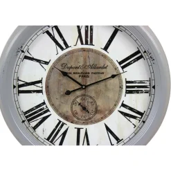 DÉCORATION D'AUTREFOIS - Horloge ancienne murale dupont & allardet métal gris - décoration d'autrefois