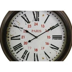 DÉCORATION D'AUTREFOIS - Horloge ancienne murale paris métal blanc - décoration d'autrefois