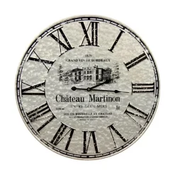 DÉCORATION D'AUTREFOIS - Horloge ancienne metal château martinon métal gris - décoration d'autrefois