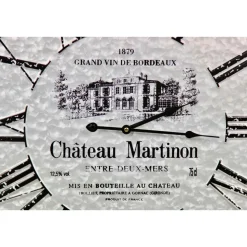 DÉCORATION D'AUTREFOIS - Horloge ancienne metal château martinon métal gris - décoration d'autrefois