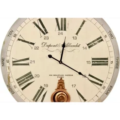 DÉCORATION D'AUTREFOIS - Horloge ancienne balancier dupont & allardet bois blanc - décoration d'autrefois