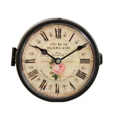DÉCORATION D'AUTREFOIS - Horloge de gare ancienne double face au bon marché fer forgé blanc - décoration d'autrefois