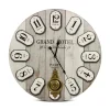 DÉCORATION D'AUTREFOIS - Horloge ancienne balancier grand hôtel montmartre bois gris - décoration d'autrefois