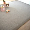DÉCOWEB - Tapis de salon - lombok silver - ganse lin marron taupe - 200 x 200 cm