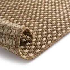 DÉCOWEB - Tapis d'extérieur ou d'intérieur aspect sisal - tijuana - camel - 80 x 150 cm