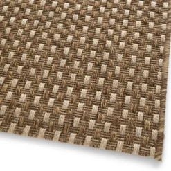 DÉCOWEB - Tapis d'extérieur ou d'intérieur aspect sisal - tijuana - camel - 140 x 200 cm