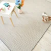 DÉCOWEB - Tapis extérieur ou intérieur en tissé plat - sumatra silver multicolore - galon gris ardoise - 80 x 150 cm