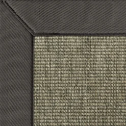 DÉCOWEB - Tapis intérieur / extérieur nusa - écorce - ganse anthracite - 120 x 170 cm