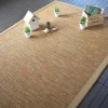 DÉCOWEB - Tapis intérieur / extérieur en tissé plat - bornéo nature - ganse caramel - 200 x 290 cm