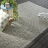 DÉCOWEB - Tapis intérieur / extérieur - java chevron silver - ganse anthracite - 250 x 350 cm