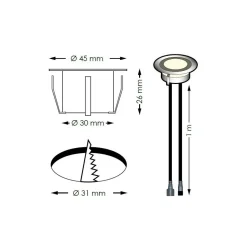 DECKLINEA - 10 spots led à encastrer - rgb - telecommande + transformateur 30w - sofia - plug & play - dimmable