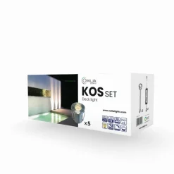 DECKLINEA - 5 spots led à encastrer - blanc chaud - kos - transformateur 30w - plug and play - spot dimmable