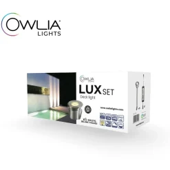 DECKLINEA - 5 spots led lux blanc chaud - transformateur 30w - owlia - 50 000 heures de durée de vie moyenne - spots terrasse