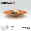 DECKLINEA - Brasero extérieur 120 cm - acier corten - chauffage exterieur - feu de bois - effet rouille - h : 21 cm - resistant au gel
