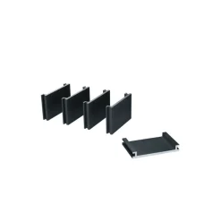DECKLINEA - Kit clôture ajourée aluminium olinda anthracite 16,5x1,8m poteaux sur platines - dimension des lames : 21x45x1780 mm