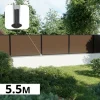 DECKLINEA - Kit clôture composite sur muret rio bronze 5,5x1,8m - bois composite & aluminium - poteaux sur platines noir - brise vue