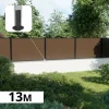 DECKLINEA - Kit clôture composite sur muret rio bronze 13x1,8m - bois composite & aluminium - poteaux sur platines noir - brise vue