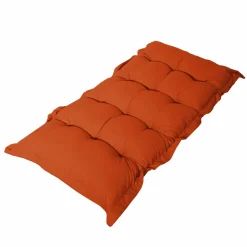 DECO ARTS - Coussin capitonné confort intérieur extérieur 120x60cm - orange