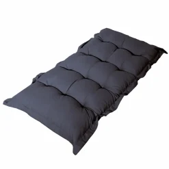 DECO ARTS - Coussin capitonné confort intérieur extérieur 120x60cm - gris carbone