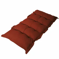 DECO ARTS - Coussin capitonné confort intérieur extérieur 120x60cm - terracotta